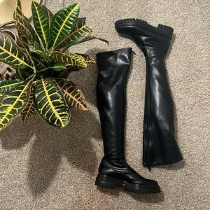 New Gianvito Rossi Stretch Napa Over The Knee Boots 8/38